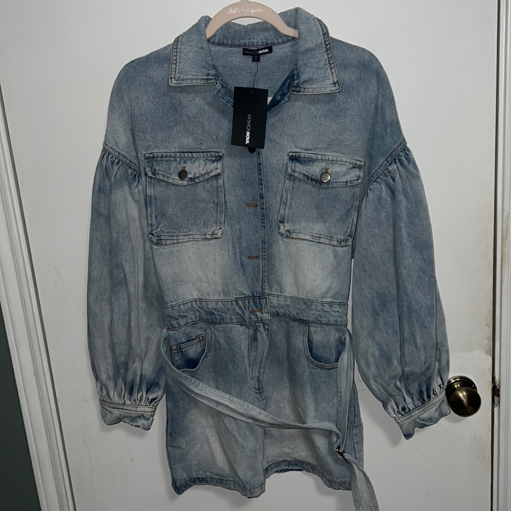 Long sleeve denim dress